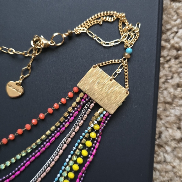 Nakamol Fuschia Layer Chain Necklace - Picture 8 of 9